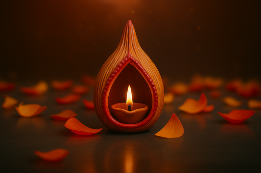 Decorative Coconut Shape Clay - Diya