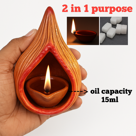 Decorative Coconut Shape Clay - Diya