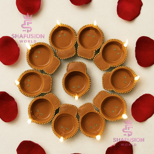 Water Sensor LED Diya (12 piece ) |  Safe & Reusable Festival Decoration Lamp